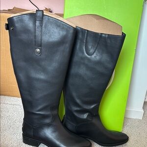 Sam Edelman Black Leather Penny Loafers
